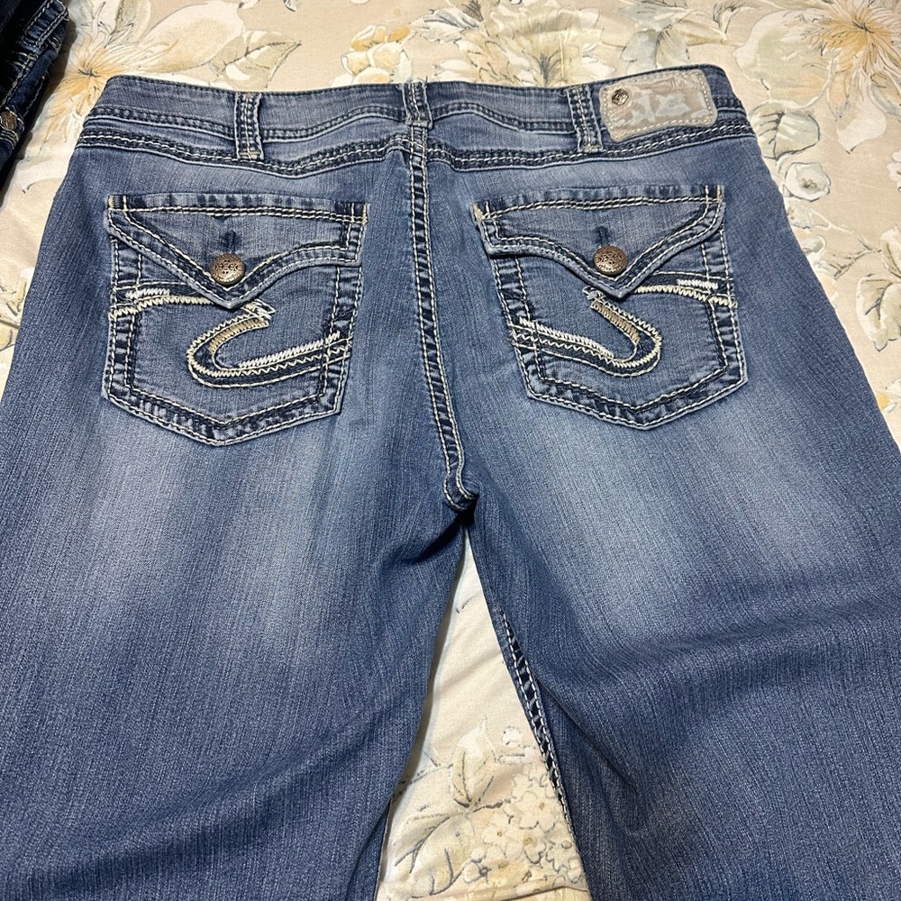 Silver Suki Flap Capri jeans 14